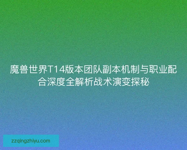 魔兽世界T14版本团队副本机制与职业配合深度全解析战术演变探秘